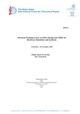 Digital Signal Processing the Z-Transform