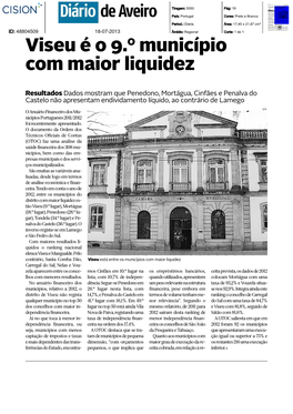 Viseu É O 9.º Município Com Maior Liquidez