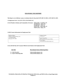 Eeo Public File Report