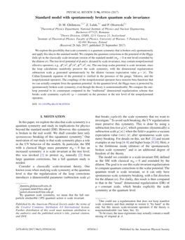 Standard Model with Spontaneously Broken Quantum Scale Invariance