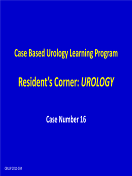 Case Based Urology Learning Program