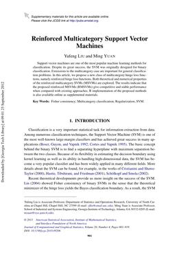 Reinforced Multicategory Support Vector Machines