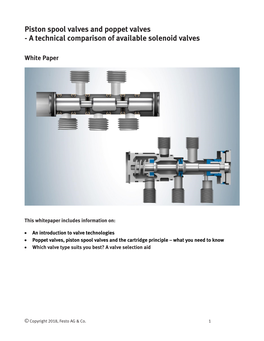 Piston Spool Valves and Poppet Valves - a Technical Comparison of Available Solenoid Valves