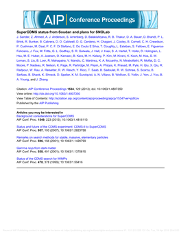 Supercdms Status from Soudan and Plans for Snolab J