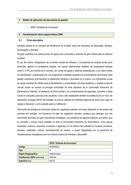 Plan De Gestión De La ZEPA “Embalse De Arrocampo”