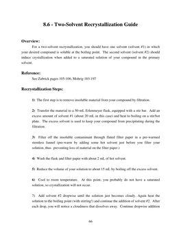 8.6 - Two-Solvent Recrystallization Guide