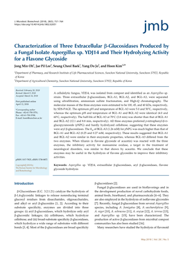 Characterization of Three Extracellular Β-Glucosidases Produced by a Fungal Isolate Aspergillus Sp