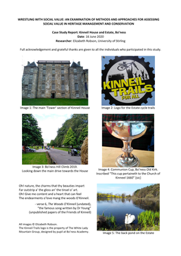 Site Report Kinneil House Estate