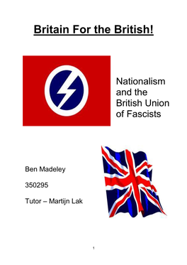 Nationalism and the British Union of Fascists