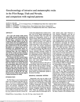 Geochronology of Intrusive and Metamorphic Rocks in the Pilot Range, Utah and Nevada, and Comparison with Regional Patterns