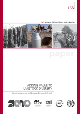 Adding Value to Livestock Diversity Markets