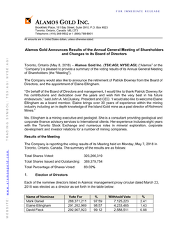 Alamos Gold Inc