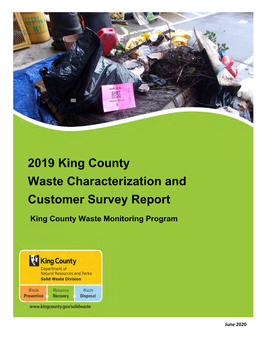 2019 King County Waste Characterization and Customer Survey Report