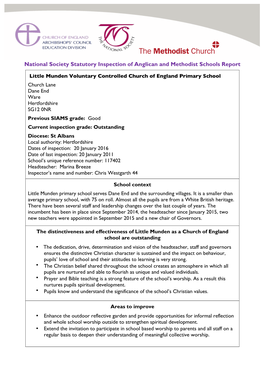 Little Munden SIAMS Report 2016