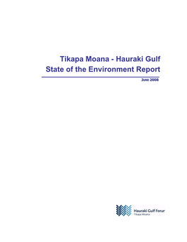 Tikapa Moana - Hauraki Gulf State of the Environment Report