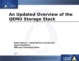 An Updated Overview of the QEMU Storage Stack