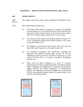 Chapter 9: Designated Entertainment Area Signs