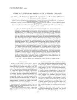 What Determines the Strength of a Trophic Cascade?