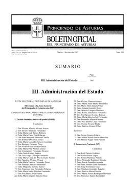 III. Administración Del Estado