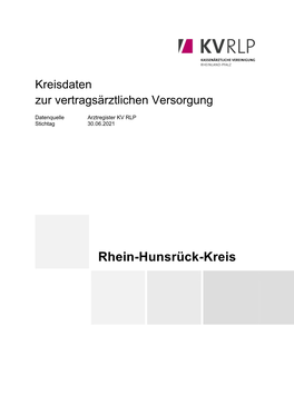 KV RLP "Kreisdaten Rhein-Hunsrück-Kreis"