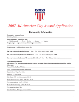 All-America Application