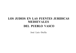 Los Judíos En Las Fuentes Jurídicas Medievales Del Pueblo Vasco 267