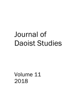 Journal of Daoist Studies