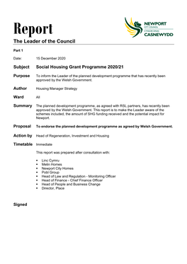 Part 1 Social Housing Grant Report.Pdf