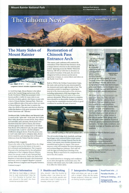 The Many Sides of Mount Rainier Restoration of Chinook Pass