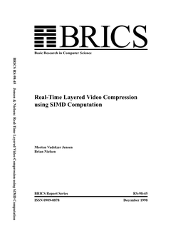 Real-Time Layered Video Compression Using SIMD Computation Basic Research in Computer Science