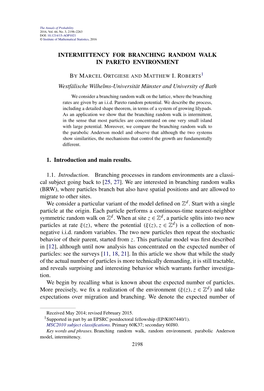 Intermittency for Branching Random Walk in Pareto Environment