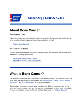 What Is Bone Cancer?