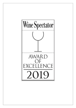 Award-Winning Wine List