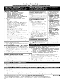 Immigration Consequences Checklist.Qxd