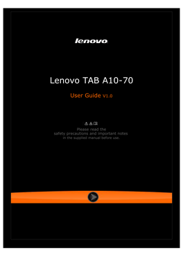 Lenovo TAB A10-70