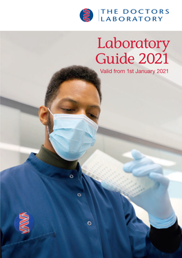 Laboratory Guide 2021 Valid from 1St January 2021 Cover: Daniel Odukoya, BMS, Laboratory Supervisor Within Molecular Pathology Handling PCR Samples