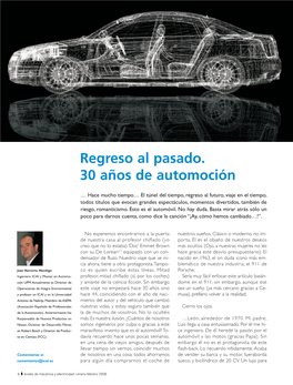 Regreso Al Pasado. 30 Años De Automoción