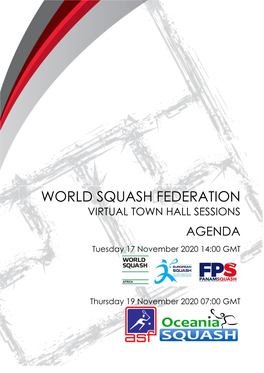 WSF Town Hall Sessions 17 November & 19