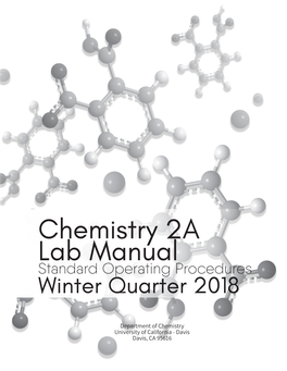 Chemistry 2A Lab Manual Standard Operating Procedures Winter Quarter 2018