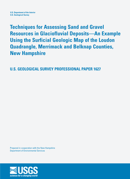 Techniques for Assessing Sand and Gravel Resources in Glaciofluvial Deposits