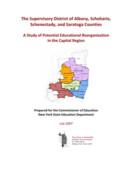 The Supervisory District of Albany, Schoharie, Schenectady, and Saratoga Counties