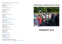 ÅRSSKRIFT 2018 8541 Skødstrup Tlf