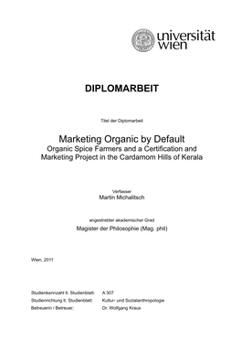 DIPLOMARBEIT Marketing Organic by Default