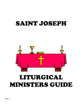 Saint Joseph Liturgical Ministers Guide