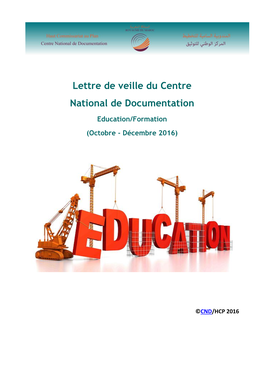 Lettre De Veille Du Centre National De Documentation