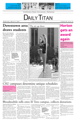 Downtown Area Draws Students Horton Gets an Award Again