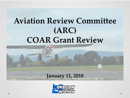 Aviation Review Committee (ARC) COAR Grant Review