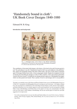 UK Book Cover Designs 1840-1880