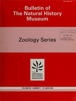 Bulletin of the Natural History Museum Zoology Series