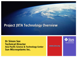 Project JXTA Technology Overview